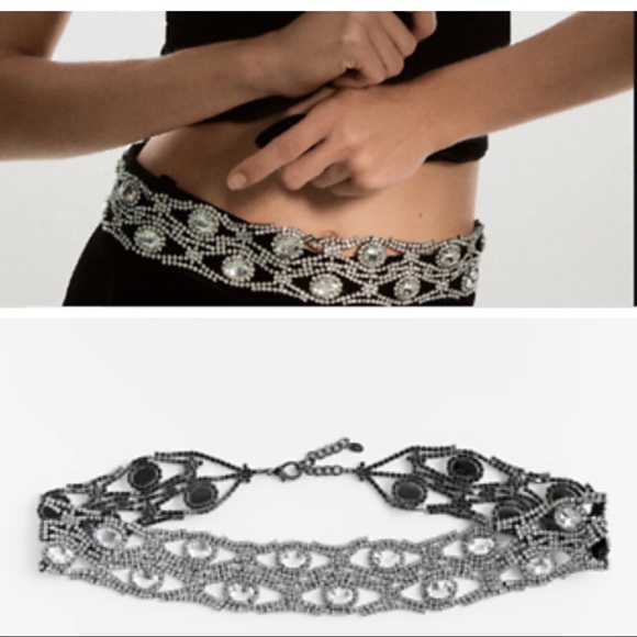 Zara Accessories Zara Sash Bejeweled Belt Poshmark
